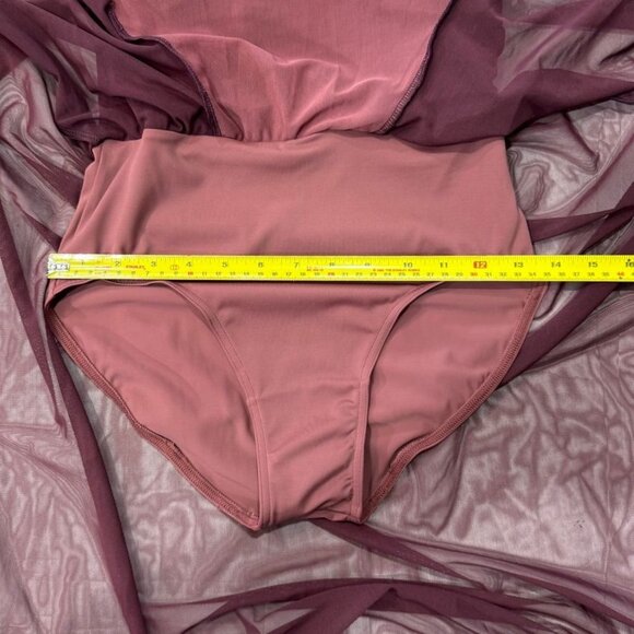 Balera Two-Tone Dance Dress Costume Burgundy Pink Multiway Straps Ballet Lyrical - Picture 13 of 15